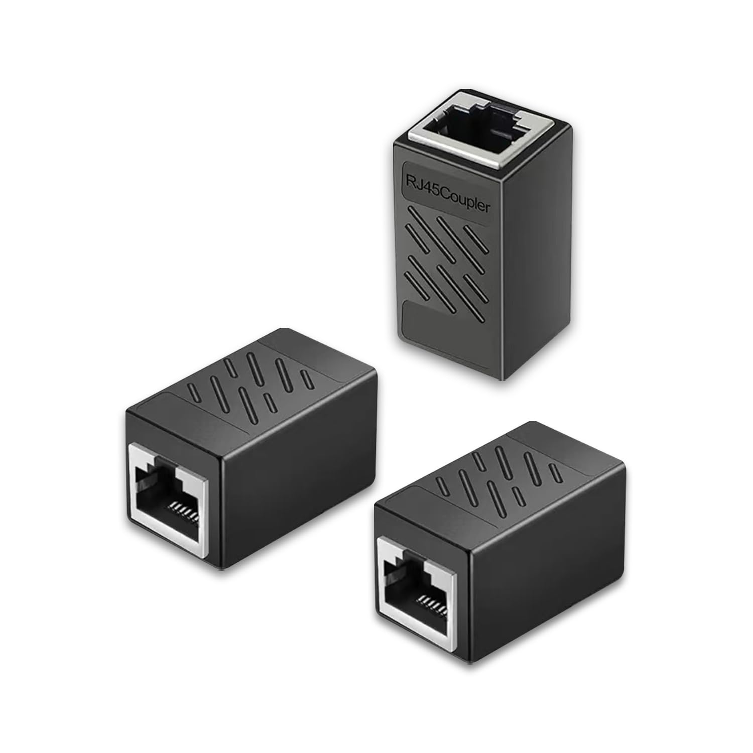EZYUMM 3 Pack Ethernet Coupler, Premium Gold Plated Ethernet Extender, RJ45 Coupler Female to Female for Cat7/ Cat6/ Cat5/ Cat5e Network Cable