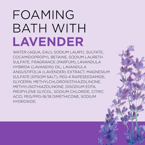 Dr Teal's Foaming Bath with Pure Epsom Salt, Soothe & Sleep with Lavender, 34 fl oz (Pack of 2)