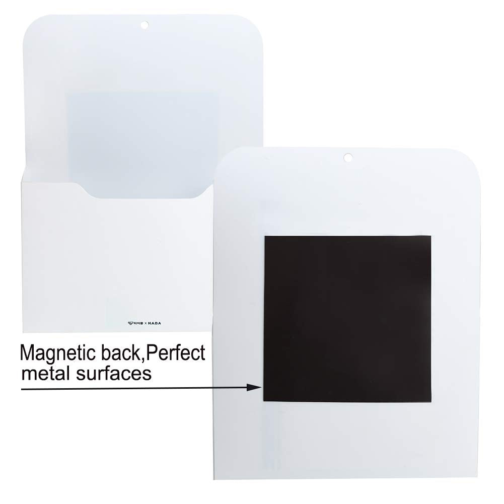Magnetic File Holder - Magnetic Paper Holder, Pocket Organizer Office Supplies Storage Mail Organizer for Notebooks,Planners,Letter (1 Pack)