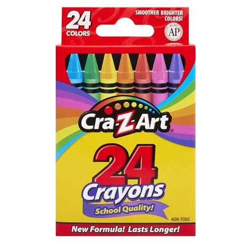 Cra-Z-Art Crayons, Bulk Pack, 24 Count, 6 Packs of Crayons, Bulk School Supplies for Classroom, Back to School Essentials