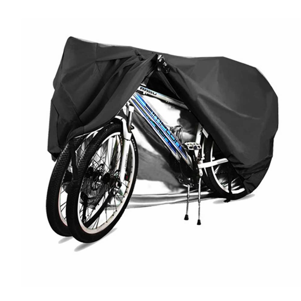 Fahrradabdeckungen für 2 oder 3 Fahrräder, 2XL Größe Outdoor Wasserdichte & UV-Schutz Fahrradabdeckungen mit Schlossöffnung für Mountainbikes, Rennräder und E-Bikes