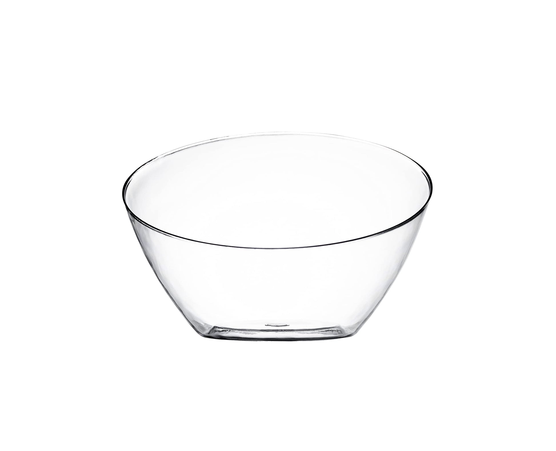 Posh Setting Clear Serving Bowls Small Hard Plastic Candy Bowl for Weddings, Buffet, Offices, Disposable Small Angled Bowls for Party's, Salads, Snacks and Fruit Bowl 5 Pack