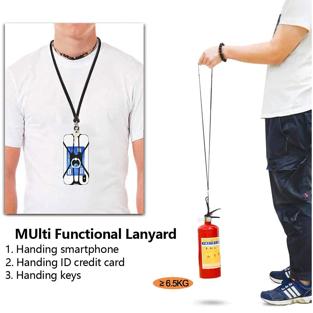 Kinizuxi 2 Pcs Cell Phone Lanyard Crossbody with Adjustable Neck Strap and Phone Ring Grip,Universal Smartphone Lanyard for iPhone Lanyards for Around the Neck Compatible with Most Smartphones