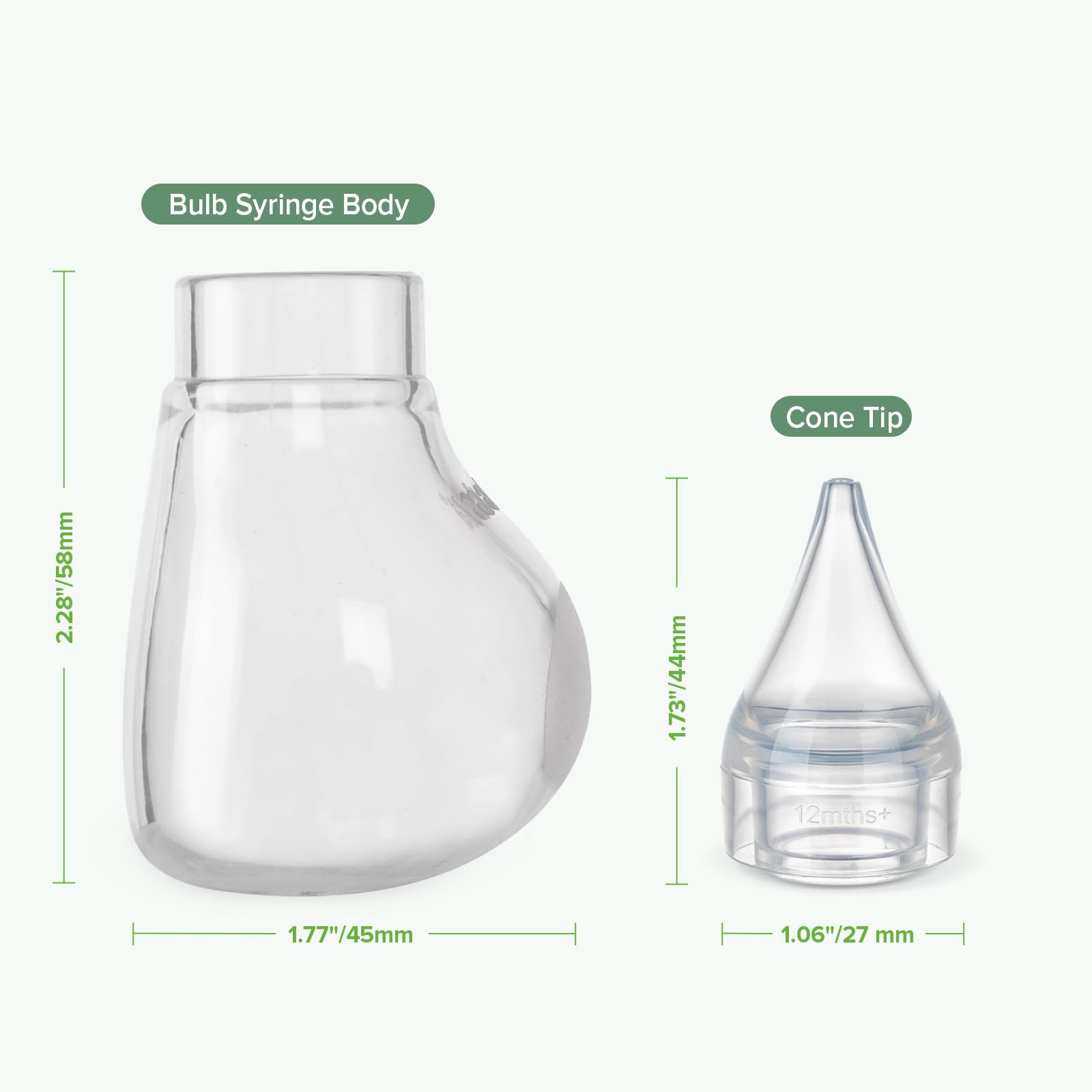 Haakaa Silicone Baby Nasal Aspirator | Nose Bulb Syringe | Easy-Squeezy Baby Nose Cleaner, Newborn Infant &Toddler - BPA Free Silicone