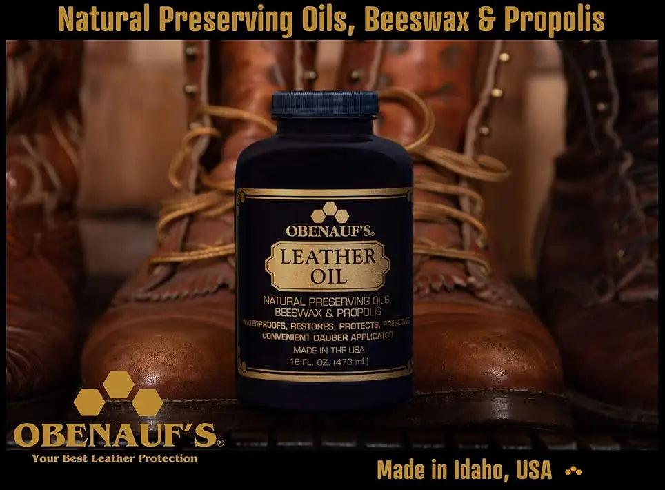 Obenauf's Leather Conditioner - Leather Oil (16oz) - Restore and Protect Leather Boots, Jackets, Purses as Well as Car Leather, Leather Furniture and Much More - Made in The USA (with Applicator)
