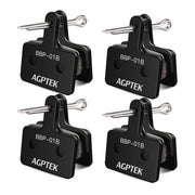 AGPTEK Bike Brake Pads, High-Performance Brake Pads, Disc Brake Pads & Spring for Mountain Bike Disc Brakes,Bike Pads Compatible with TRP Tektro Shimano Deore Br,(Semi-Metallic, Black)