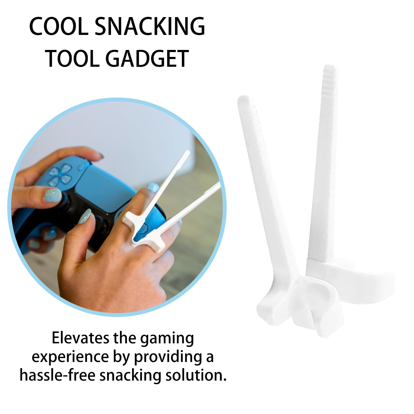 denple 6 PCS & 4 COLORS! Gamer Finger Chopsticks, Gaming Snack Solution