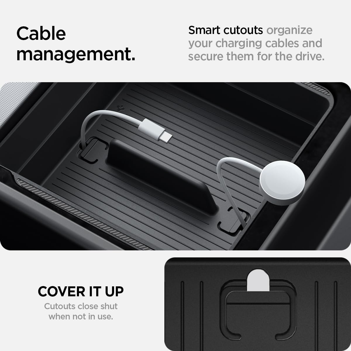 Spigen Armrest Console Organizer for Tesla Model Y Juniper (2025/26) & Model 3 Highland (2024/25)