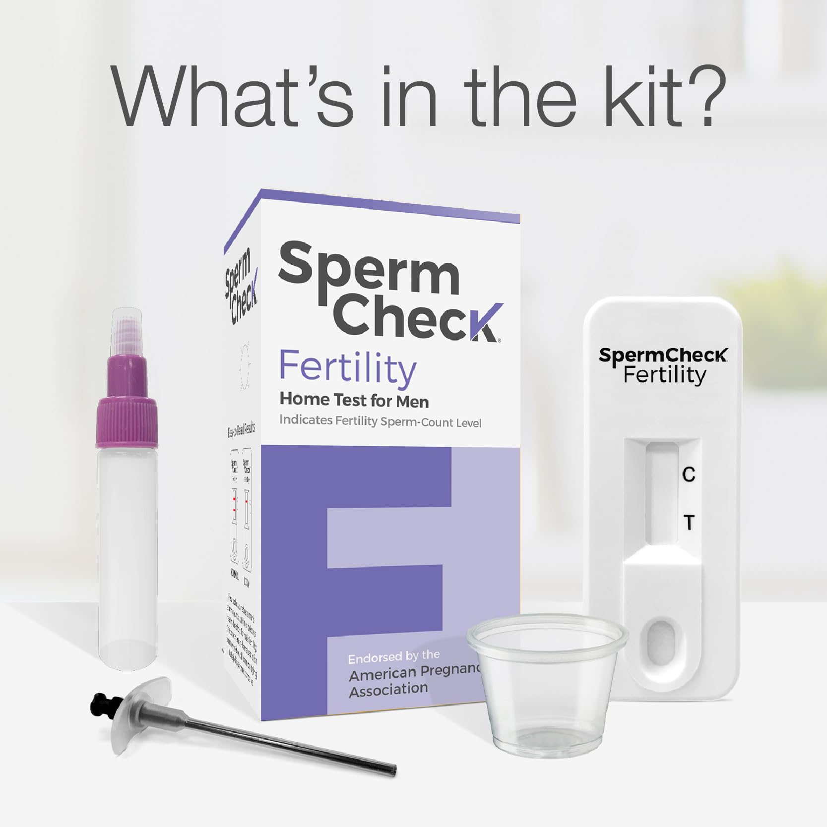 SpermCheck Fertility Sperm Count Test for Men, at Home Sperm Test, Easy to Read Results, Over 98% Accurate