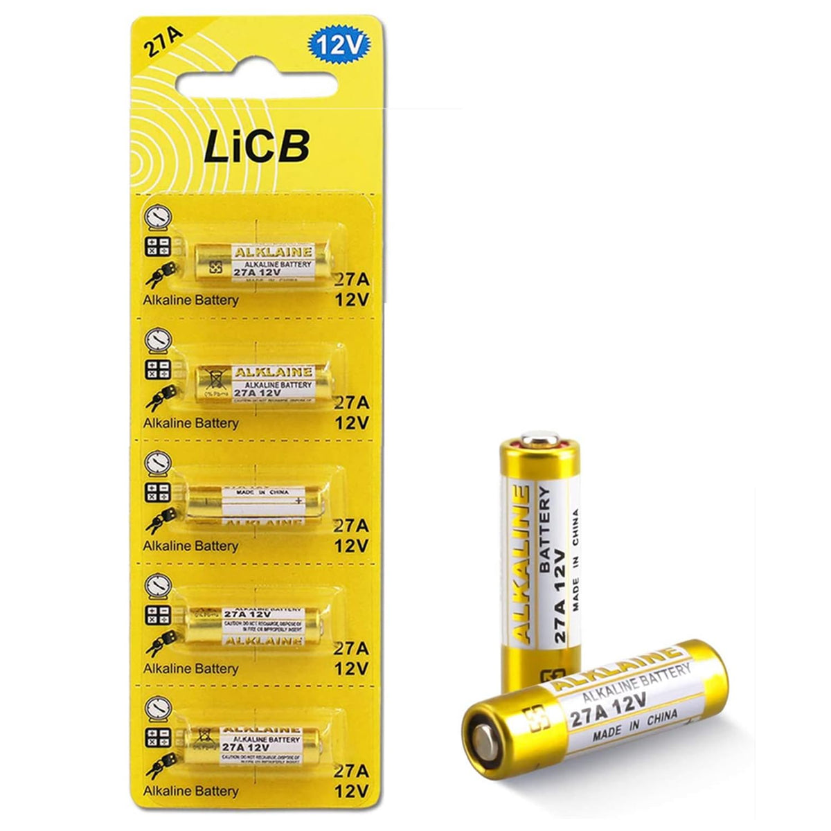 LiCB A27 27A 12V Alkaline Batterie (5er-Pack)