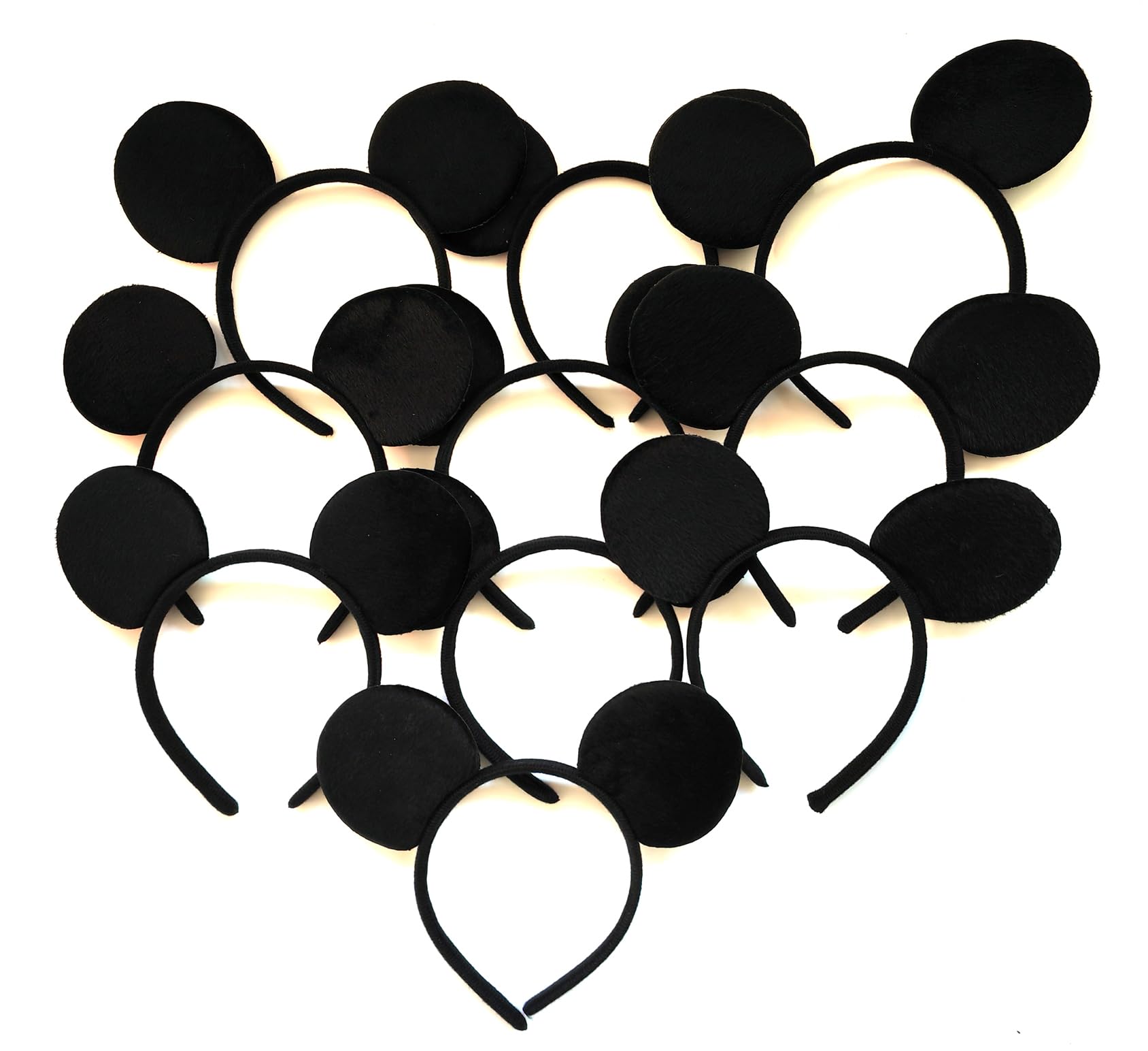 NEWTGAN 20 PCS Mouse Ears Headbands for Birthday Party Theme Park Costume Play Celebration for Boys and Girls (3color) (3 Color)