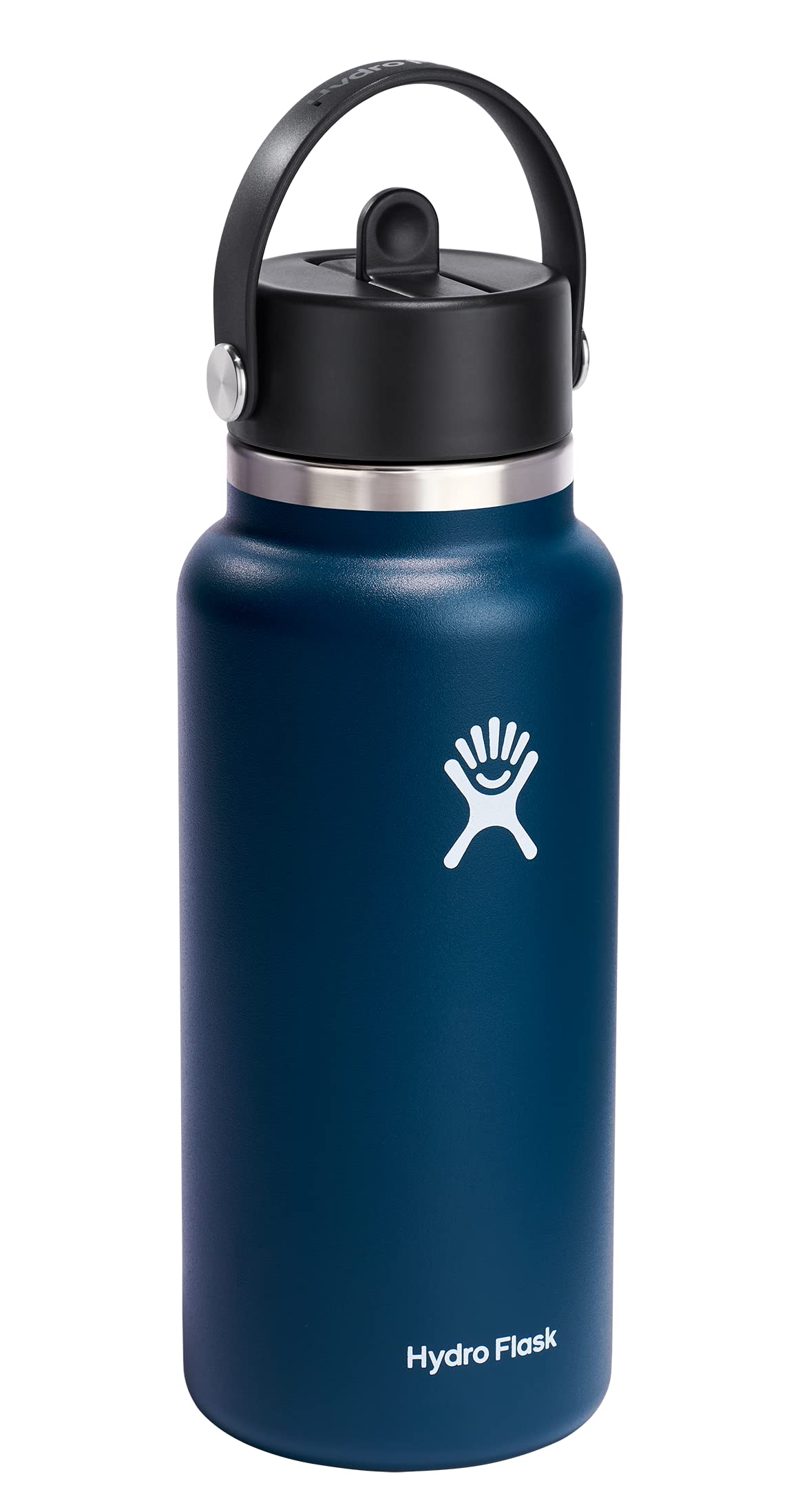 Hydro Flask 32 Oz Wide Flex Straw Cap Bottle - Insulated Stainless Steel - Wide Straw Lid, Non Spill, Leakproof in Indigo