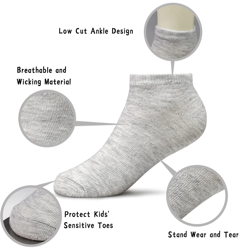 Kids Socks - 25 Pairs Toddler Low Cut Ankle Socks Set for Boys & Girls (2-4T)