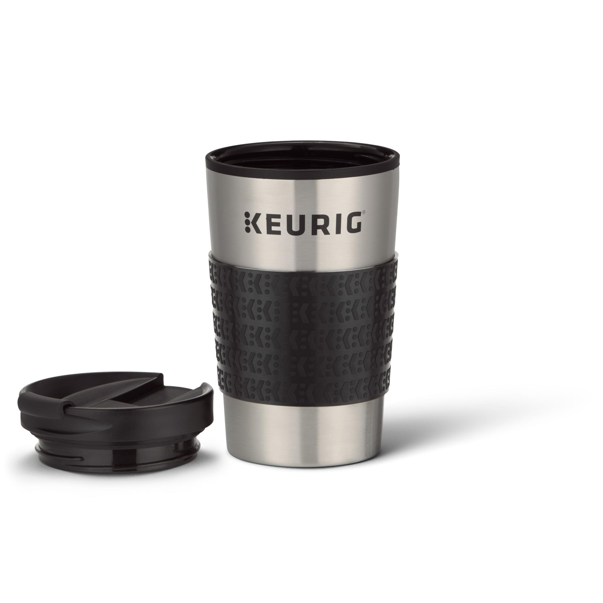 Keurig Stainless Steel Insulated Coffee Travel Mug, Fits Under Any Keurig K-Cup Pod Coffee Maker, 12 Oz, Stainless Steel