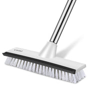 SetSail Floor Scrub Brush with 51-Inch Long Adjustable Handle 2 in 1 Scrape Brush Stiff Bristle Floor Scrubber for Cleaning Shower Bathroom Garage Kitchen Wall Deck Tub Tile