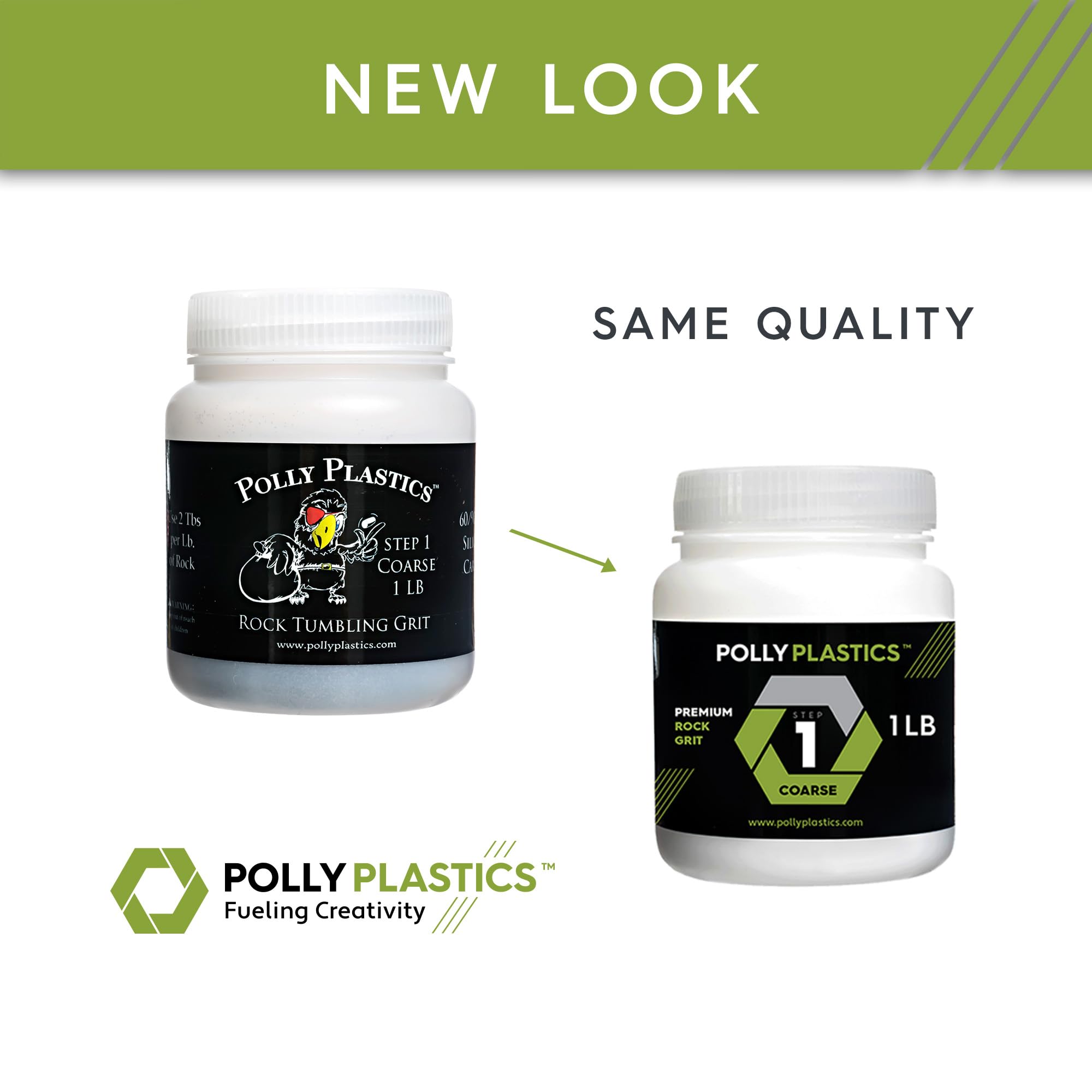 Polly Plastics Rock Tumbler Grit and Polish Refill & Ceramic Tumbling Filler Media - Silicone Carbide Polisher Grit - Rock Polish Supplies & Accessories