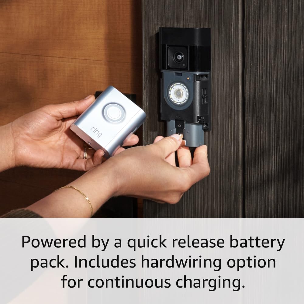 Ring Battery Doorbell Pro (newest model), Two-Way Talk with Audio+, 3D Motion Detection, and 1536p HD+ Head-to-Toe Video