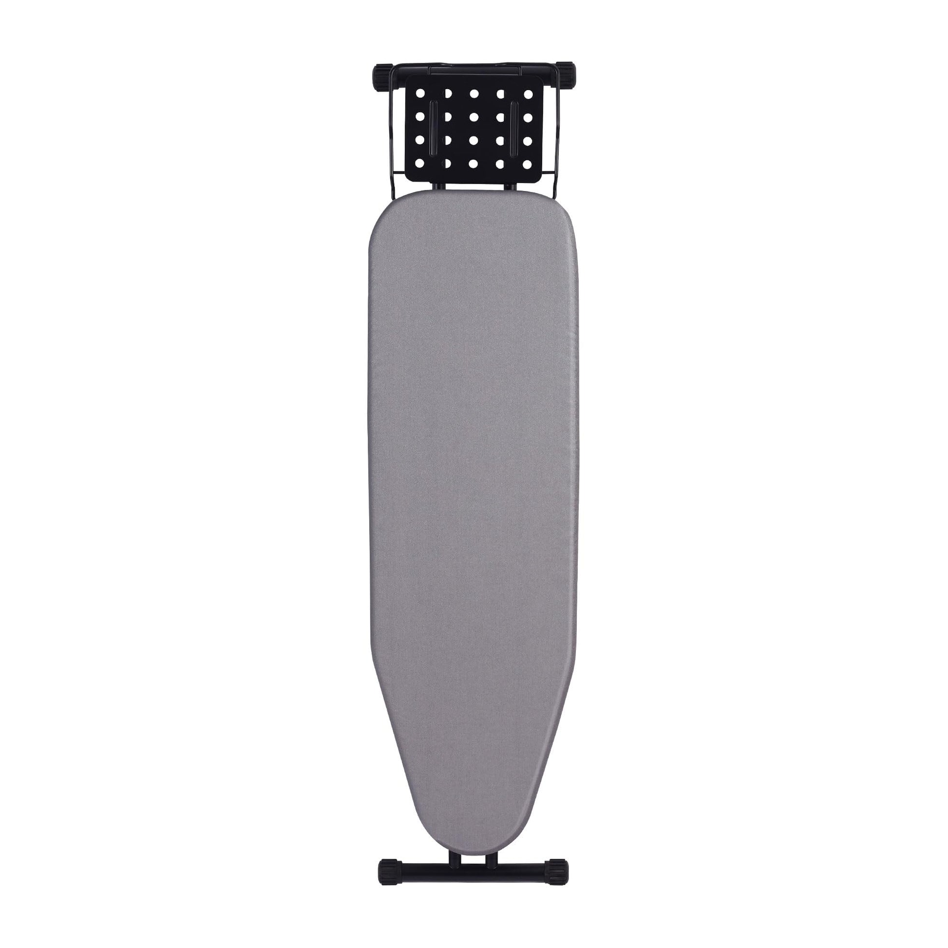 Jakeefud Deluxe Ironing Board with Heat Resistant Cover and Thicken Felt Pad, Heavy Sturdy Legs,Full Size Hanger Iron Board,Foldable (L-Grey)