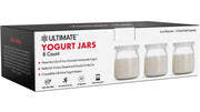 Ultimate Yogurt Jars - Make More Delicious Yogurt! 8 Count Small Glass Yogurt Cups With Lids - 100% BPA Free, Airtight & Dishwasher Safe! Perfect Containers for Yoghurt, Oatmeal, Pudding, or Jello