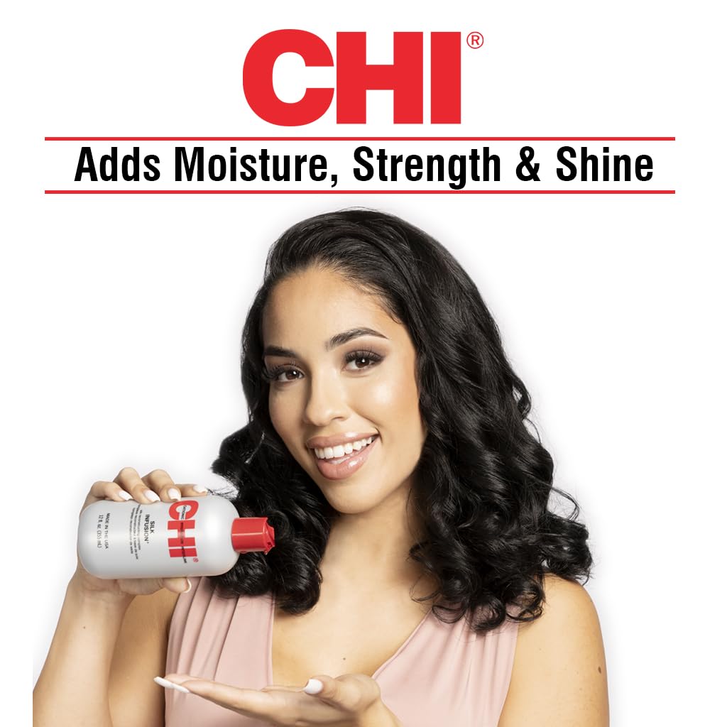 CHI Infra Silk Infusion, Leave-In Reconstructing Treatment To Strengthen & Protect All Hair Types, Alcohol-Free, 6 Oz