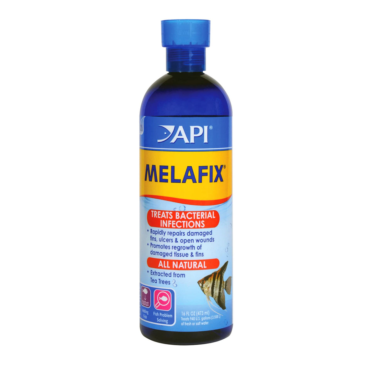 API MELAFIX علاج عدوى البكتيريا لأسماك المياه العذبة، زجاجة 16 أونصة