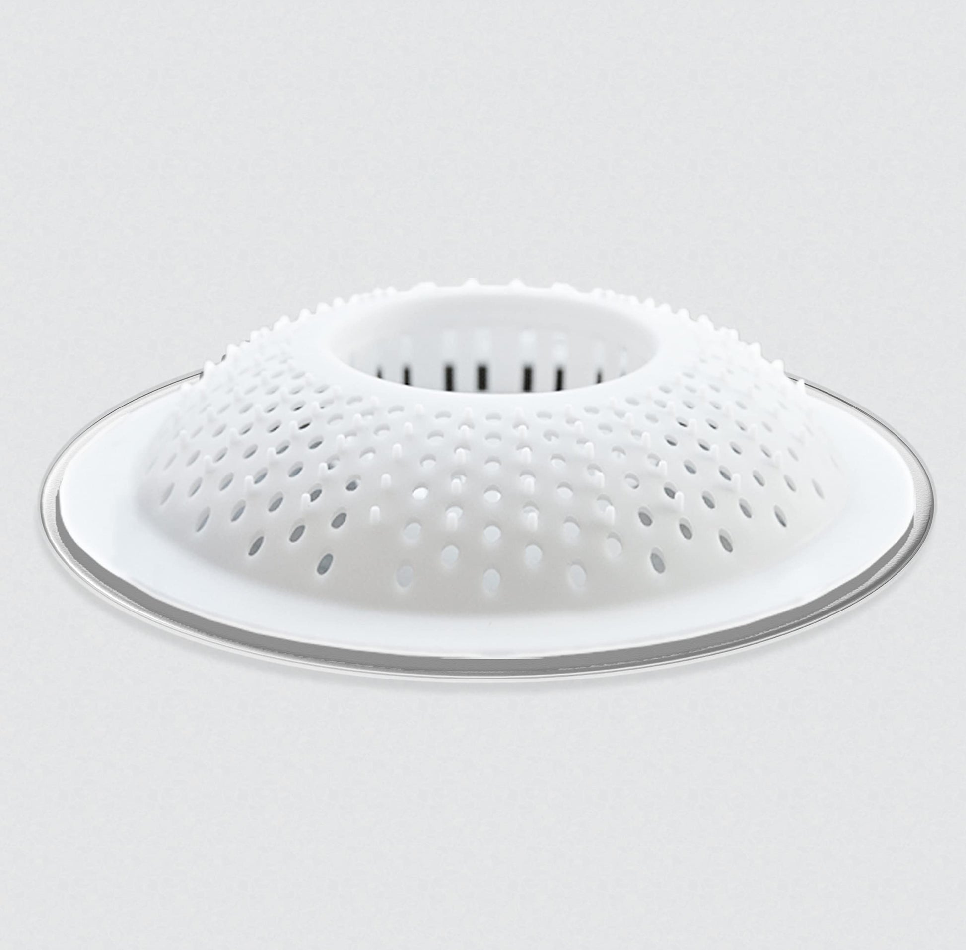 Hairstopper Drain Cover Hair Catcher for Shower and Bathtub, Protects Against Clogs Without Blocking Water Flow, White, 3 Pack