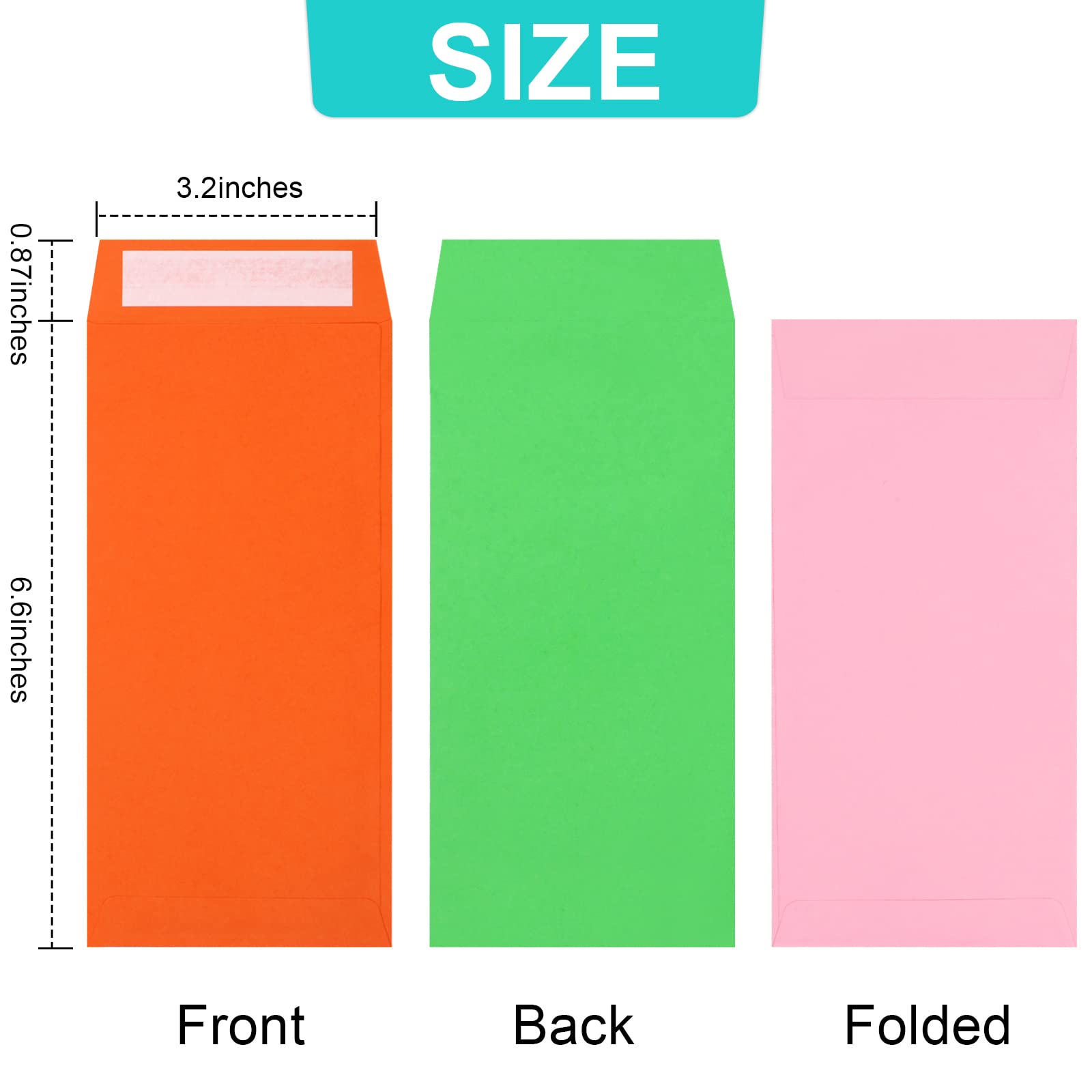 Cash Envelopes -120 Envelopes Money Saving Challenge, 3.2x6.6inch Money Envelopes for Budgeting, Coins, Checks, Gift Cards & Tickets
