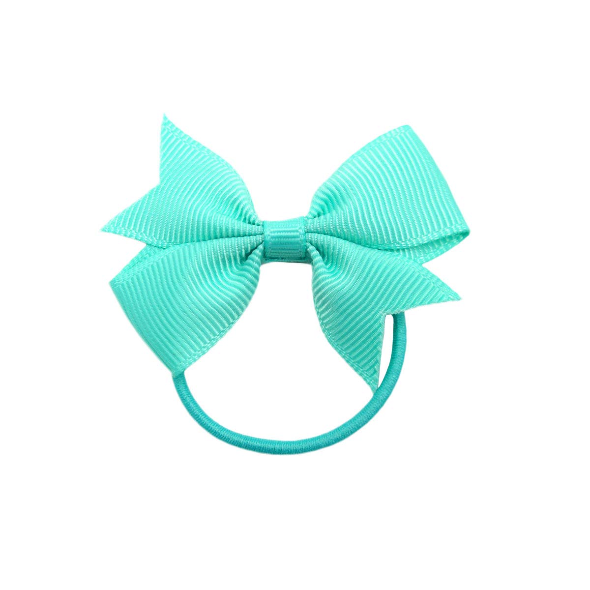Baby Hair Ties with Bows,50pcs 2inch Baby Hair Bows Durable Rubber Bands Ponytail Holders Toddler Essential Hair Accessories for Infants Baby Girls in Pairs