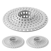 Aluvor Bathtub Drain Hair Catcher,Silicone Tub Hair Catcher Drain Protector,All-in-one Shower Hair Drain Catcher Strainer for 1.48'' to 1.76'' Regular Drains, 3PCS(Patent Pending)
