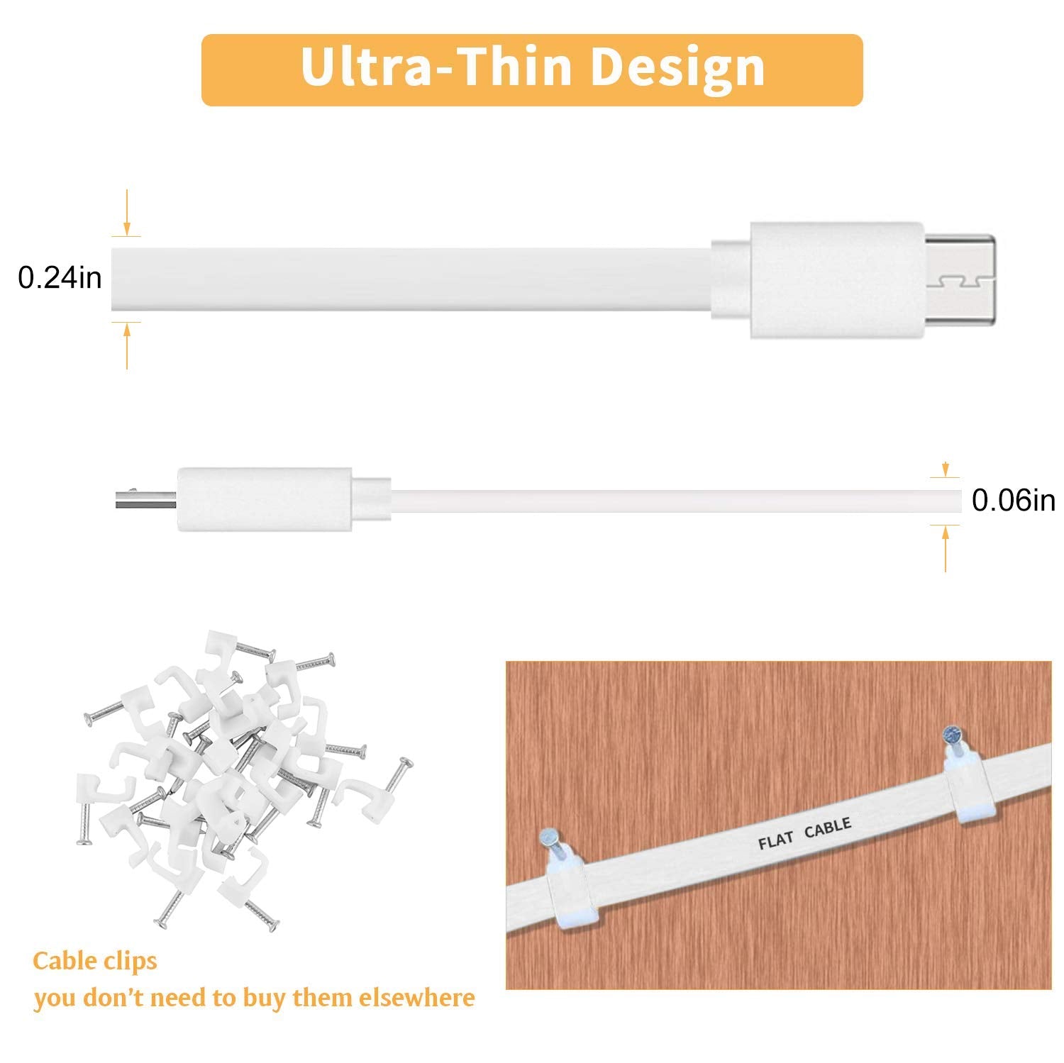 2 Pack 20FT Power Extension Cable Compatible with Wyze Cam V4,Wyze Cam v3,Wyze Cam Pan,WYZE Cam OG,NestCam Indoor,Blink,Amazon Cloud Camera,USB to Micro USB Durable Charging and Data Sync Cord(White)