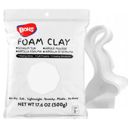 BOHS White Modeling Foam Clay Lite - 500 Gramm, weich, lufttrocknend - für Blumenspiegel, Cosplay, Fake Bake, Schleimzubehör - 1,1 Lbs
