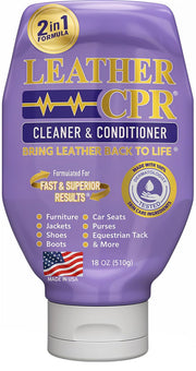 Leather CPR Cleaner & Conditioner 18oz - Cleans, Conditions, Restores & Protects Leather Furniture, Handbags, Car Seats, Interior, Jackets, Boots, Purses, Shoes, Couch, Saddles, Tack & More