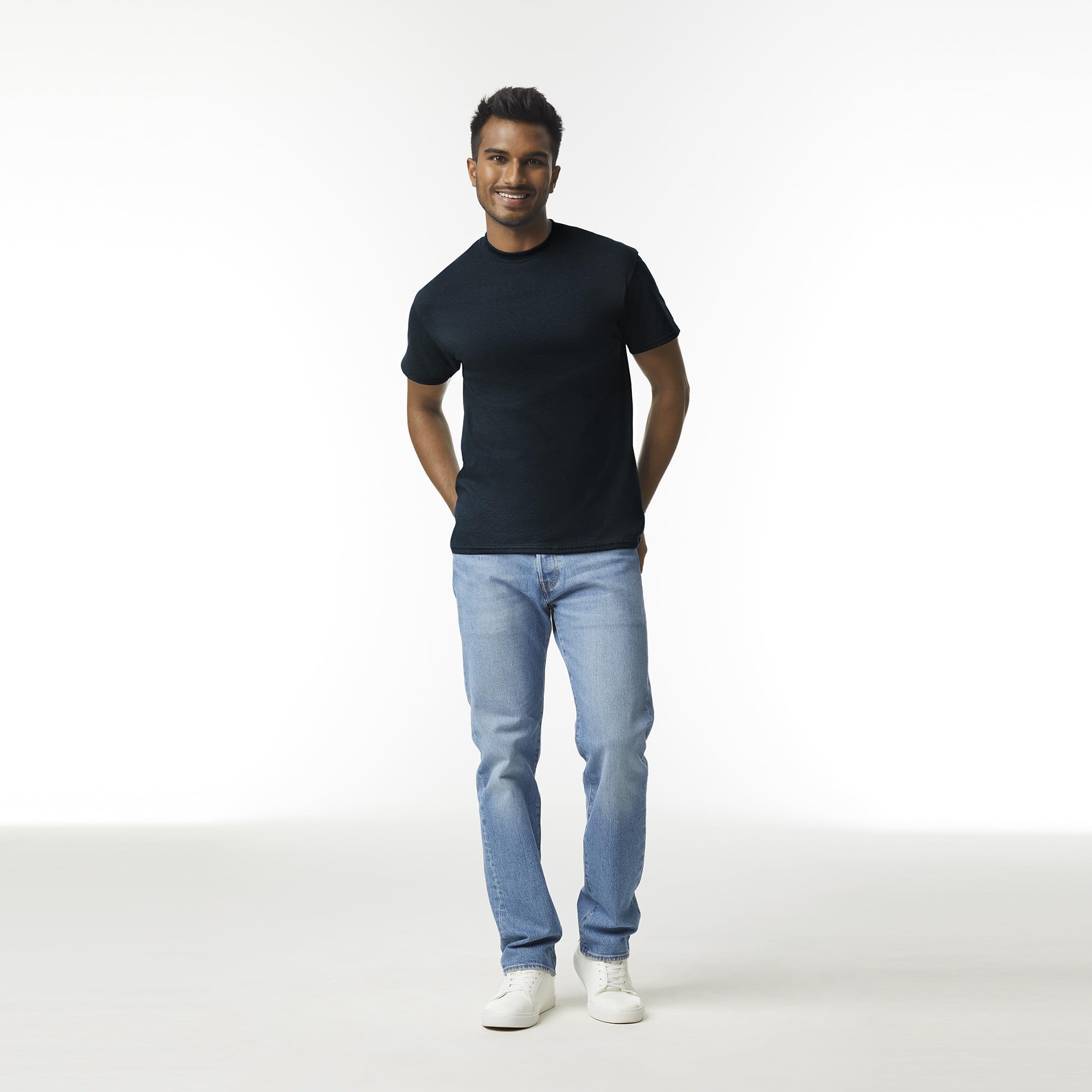 Gildan Men's Ultra Cotton T-Shirt, Style G2000, Multipack, Black (2-Pack), X-Large