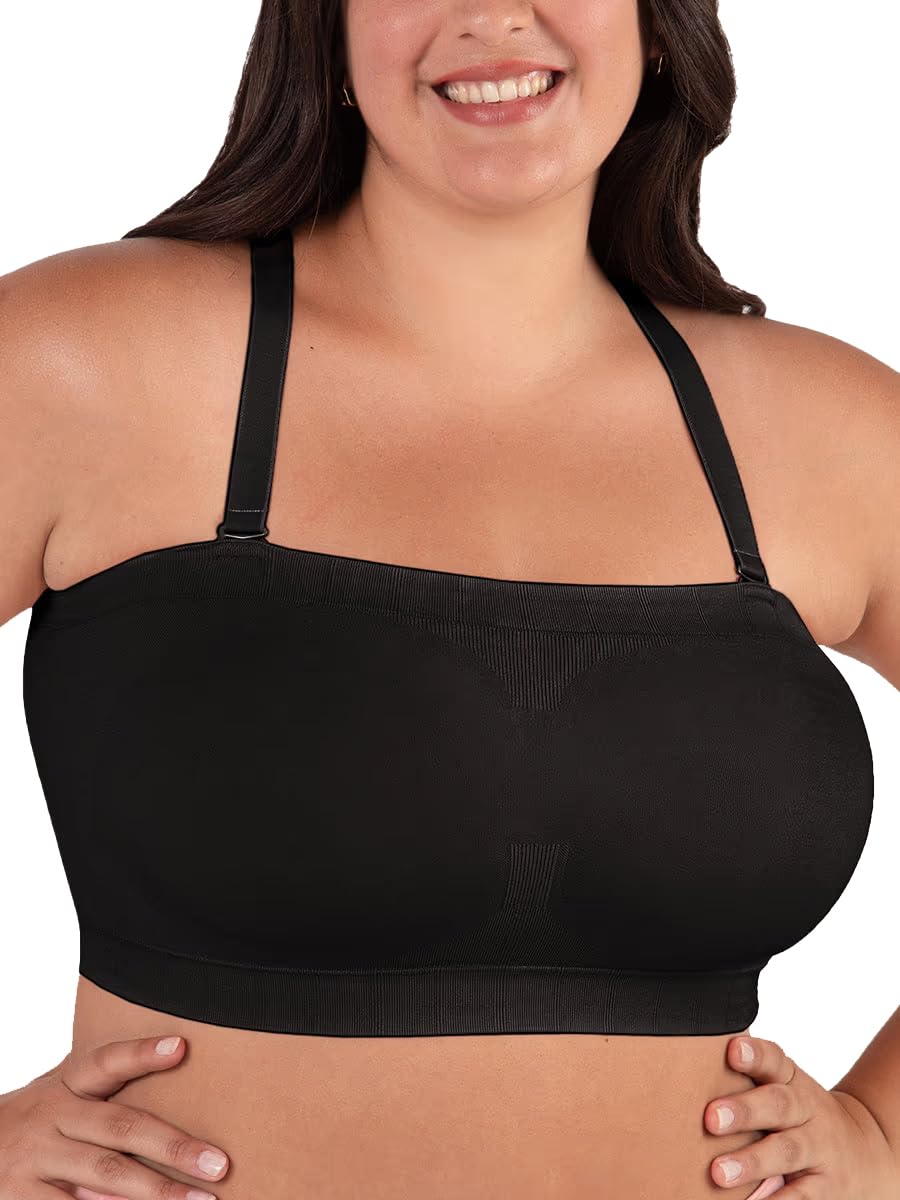 SHAPERMINT Strapless Bra - Bandeau top, Strapless Bras for Women, Plus Size Lingerie for Women, Free Clear Bra Straps