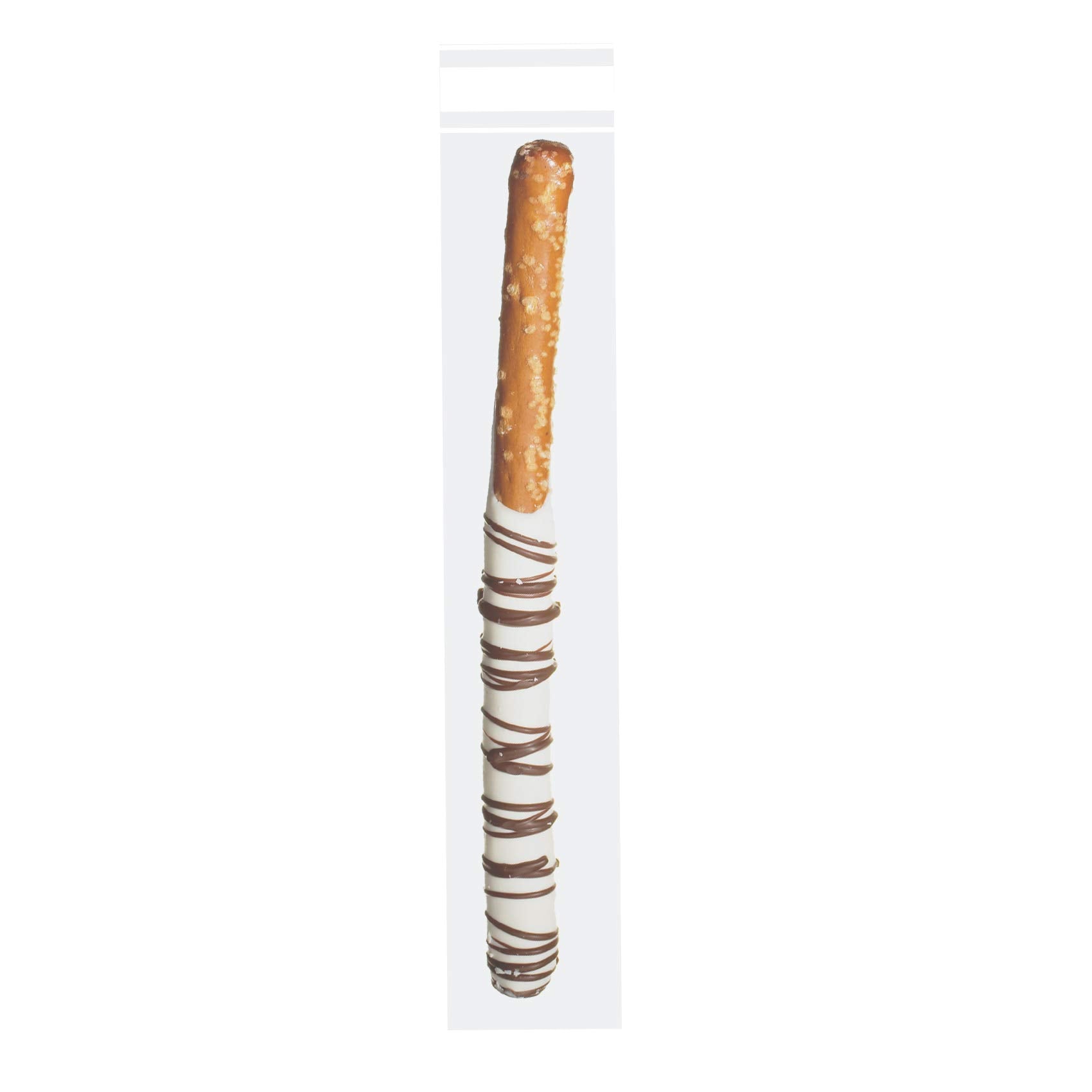 Morepack Self Sealing Cellophane Bags,2x10 Inches 100 Pcs Clear Pretzel Rod Bags, Resealable Bag for Packaging ICY Candy Popsicle