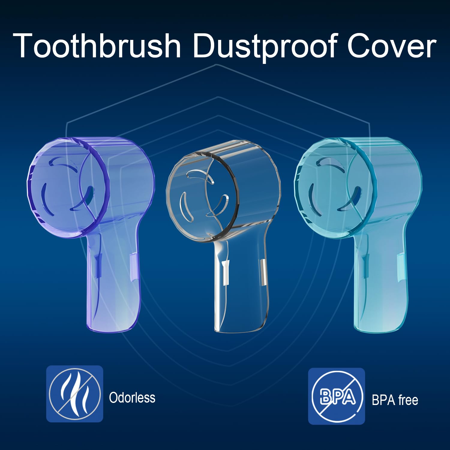 HSYTEK 6 Pack Toothbrush Heads Dustproof Cover Compatible with Oral B, Fits for Oral-B iO Series, Pro 1000, 1500, 5000, 7500 Electric Toothbrush, Protects Brush Head and Convenient Travel