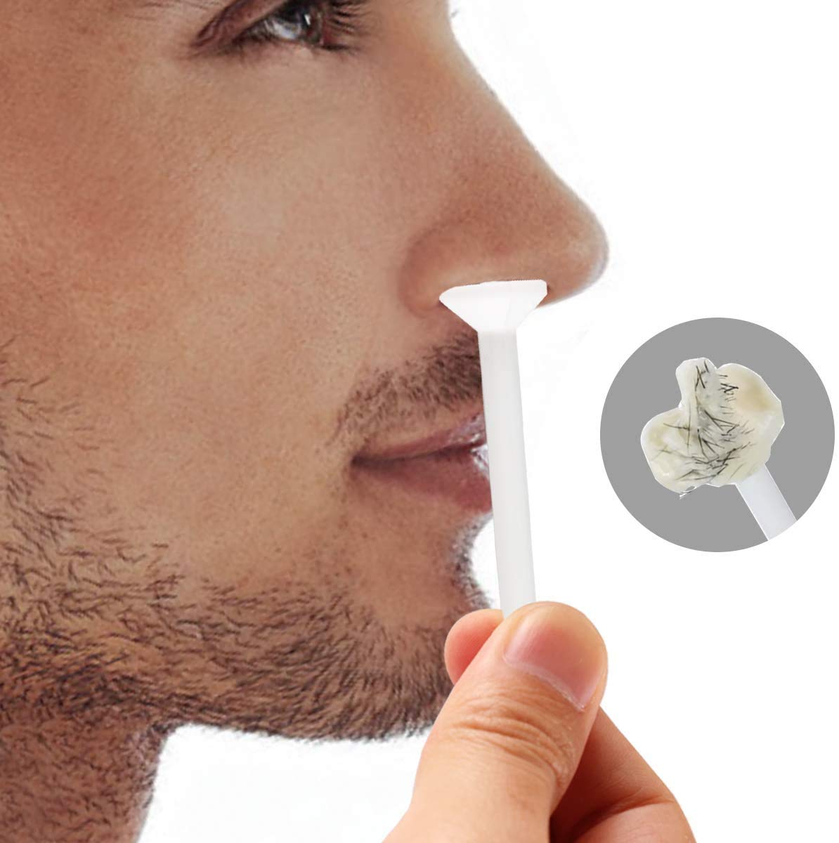 Wokaar Nose Wax Kit for Men & Women | 100g Wax, 30 Applicators (15-20 Uses) | Painless Nasal & Ear Hair Removal | Fast 3-Min Removal | Safe Hair Remover Kit for Nose & Ear Hair | Waxing Kit for Men