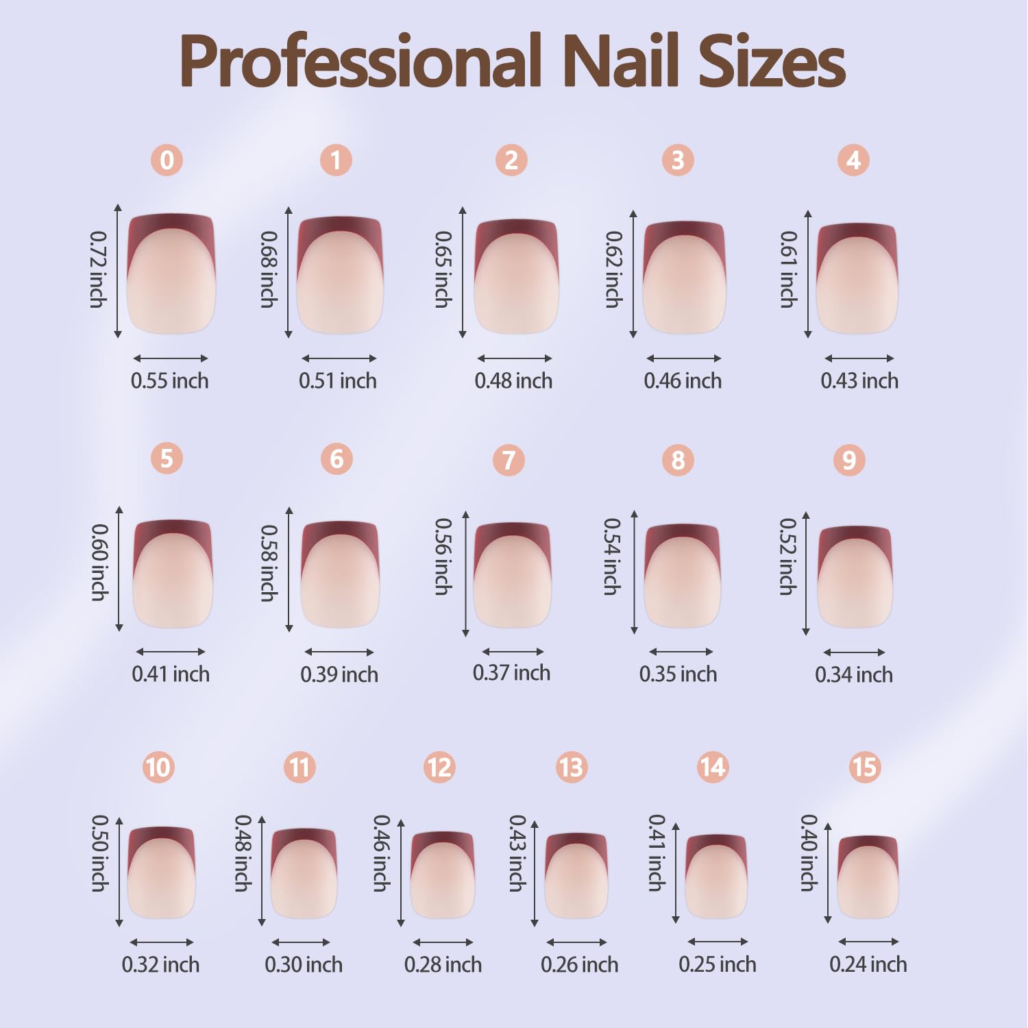 Misssix French Gel Nail Tips, 160Pcs French Tip Press on Nails Short Square, No Need to File Tips Pre-lasting, Fake Nails for Nail Art DIY 16 Sizes