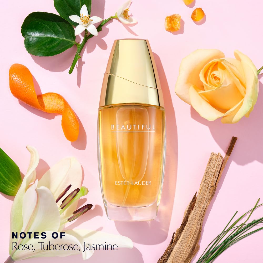 Estée Lauder Beautiful Eau de Parfum Spray with Notes of Rose, Lily, Tuberose & Orange Flower | Perfumes for Women, 1.0 Fl Oz