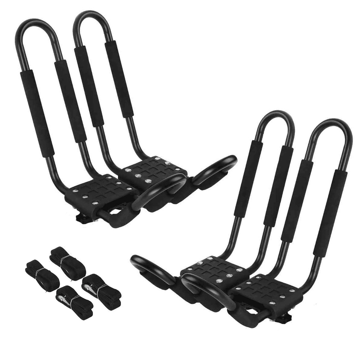 PIRIPARA Kajak-Dachträger 2 Paar J-Bar-Trägerhalterung für Kanu, SUV, Autos, LKW, Surfski, Autodachträger für Reisen, 4er-Set