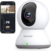 blurams Indoor Camera 2K, Cameras for Home Security 5G&2.4GHz, 360° Pet Camera w/Motion Tracking, Phone App, 2-Way Audio, IR Night Vision, Siren, Works with Alexa & Google Assistant