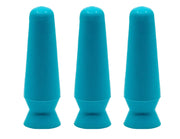 DMV Scleral Cup Large Contact Lens Handler - Inserts Scleral Contact Lenses and Prosthetic Eyes (Ventless) - Pack of 3 Light Blue