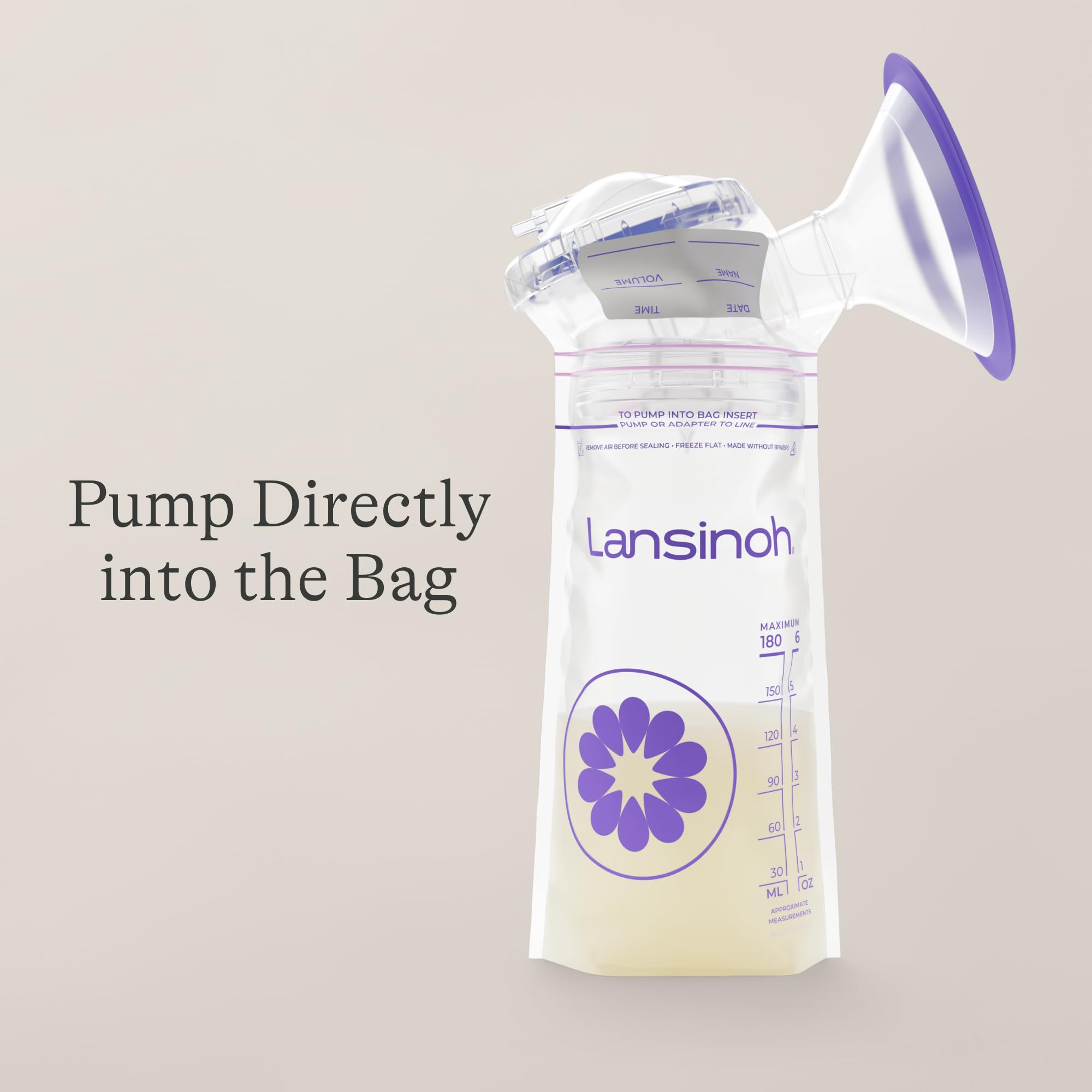 Lansinoh Breastmilk Storage Bags, 100 Count, Baby Essentials, Fast Freeze & Thaw Breast Milk Bags for Baby Bottle Feeding, Superior Strength & Stretch, 6 Ounce