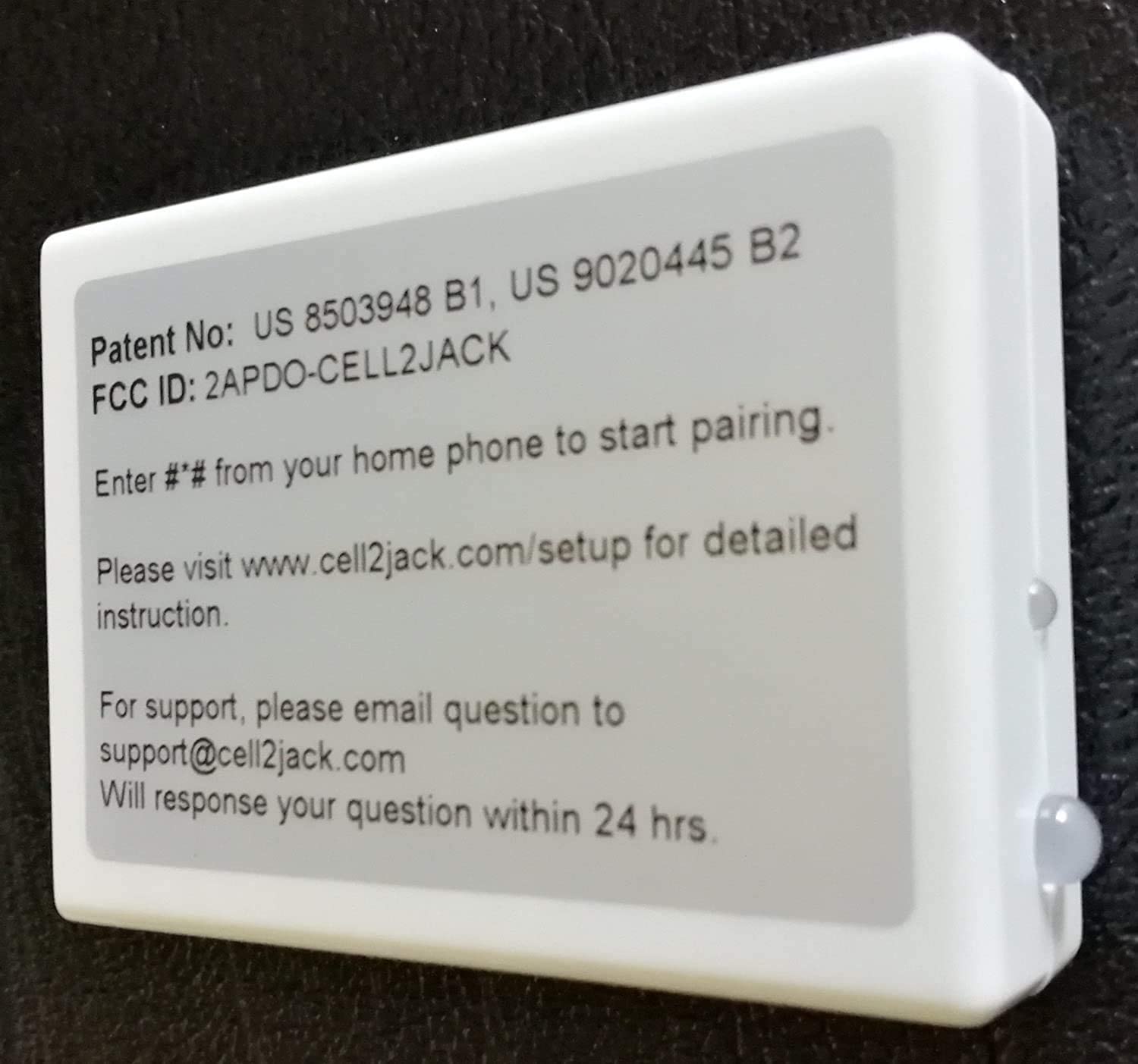 CELL2JACK - Cellphone to Home Phone Adapter, Make and Receive Cell Phone Call on Your landline Phone Free - Cell Phone to Landline Dock - Cell to Landline Converter