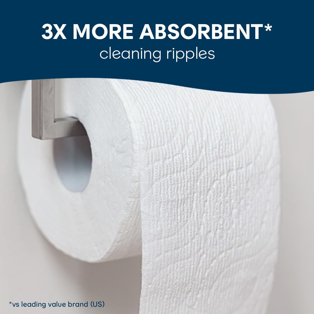 Cottonelle Ultra Comfort Toilet Paper with Cushiony CleaningRipples Texture, Strong Bath Tissue, 24 Family Mega Rolls = 108 Regular Rolls (4 Packs of 6)