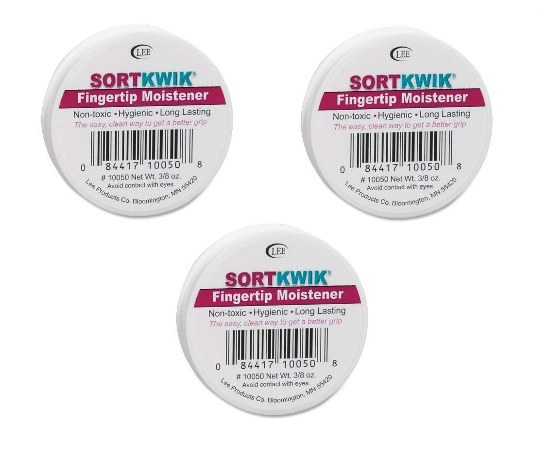 LEE 10050 Sortkwik Fingerspitzenbefeuchter, 10,6 g, Rosa, 3er-Pack