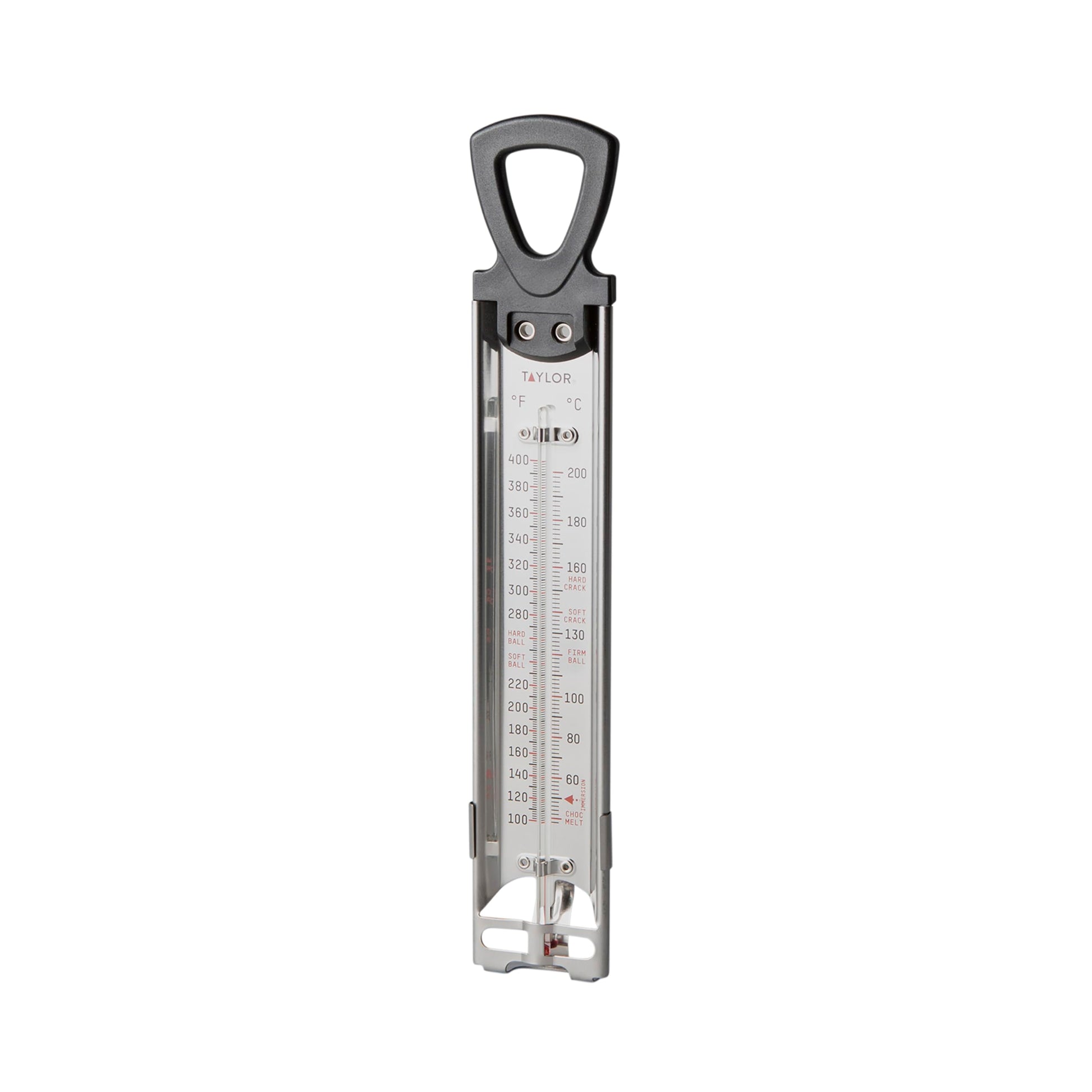 Taylor Stainless Steel Candy and Deep Fry Thermometer, 12-Inch Analog Paddle with Pan Clip, Ideal for Frying, Sugar, Brewing, Syrup, and More
