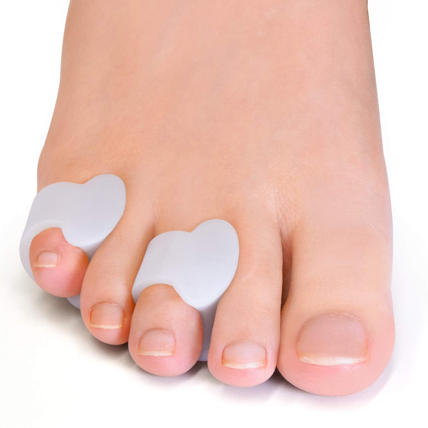 Welnove Gel-Zehenspreizer, Pinky-Zehenabstandhalter, Zehenpolster zur Vorbeugung von Reibung und Druckentlastung (12er-Pack)