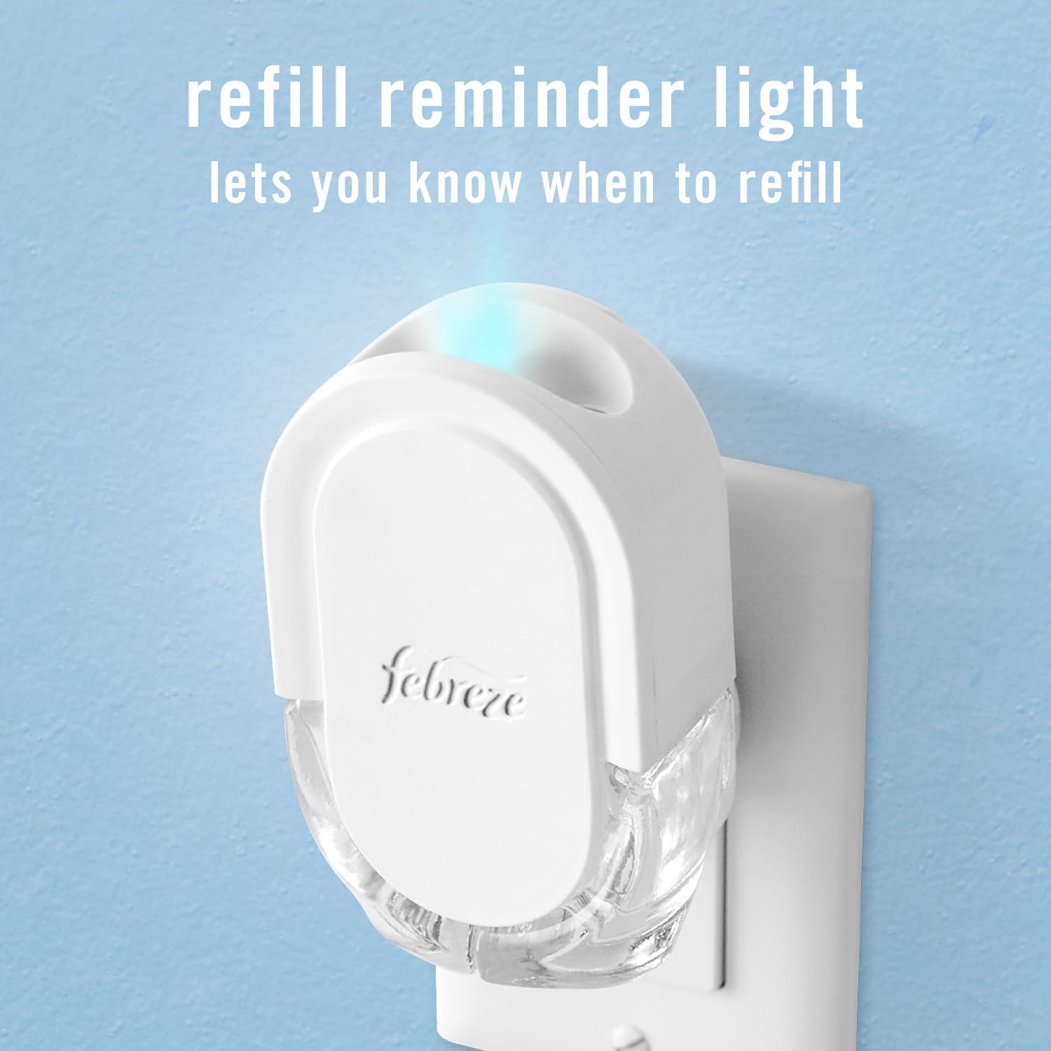 Febreze Plug in Air Freshener, Odor-Fighting Scented Oil Refill, Air Fresheners for Home and Bathroom and Kitchen, Long Lasting for Strong Odors, Unstopables Fresh Scent, 0.87oz Refills, 3 Count