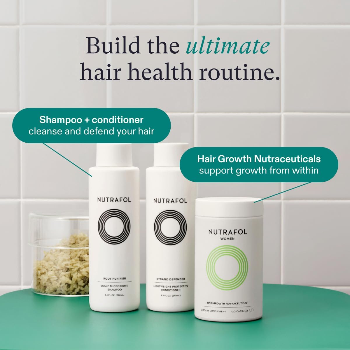 Nutrafol Shampoo, Cleanse and Hydrate Hair and Scalp, Improves Hair Volume, Strength and Texture, Physician-formulated for Thinning Hair, Color Safe, Sulfate Free - 8.1 Fl Oz Bottle